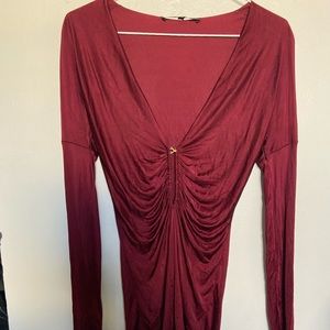 Gucci long sleeve silk top